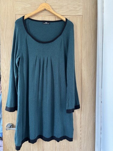 Teal merino knit tunic - m&s,
