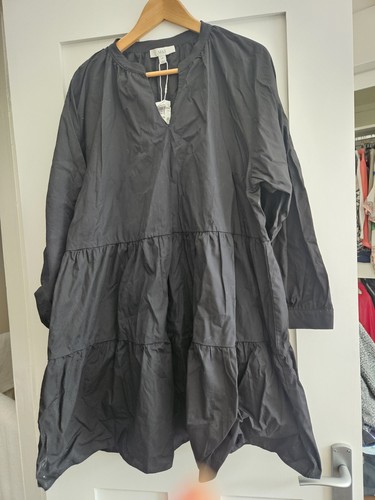 Women black tunic dress - black,